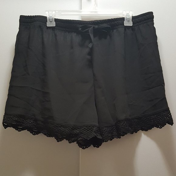 sheer chiffon and lace lingerie booty shorts - Picture 2 of 5